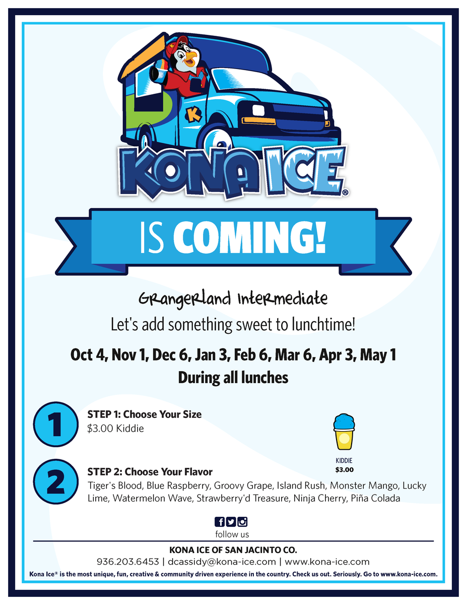 Kona Ice Dates